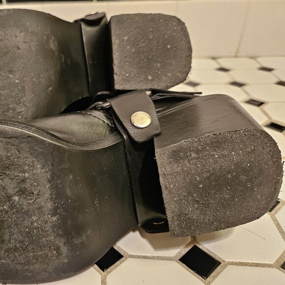 MANGO Moto Black Leather Bootie - Picture 8 of 14